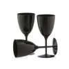 8 VERRES À VIN RÉUTILISABLE 200ML NOIR