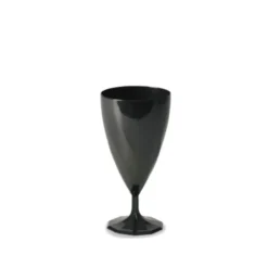 6 VERRES À VIN RÉUTILISABLES 15CL ÉBÈNE