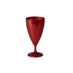 6 VERRES À VIN RÉUTILISABLES 15CL ROUGE CARMIN