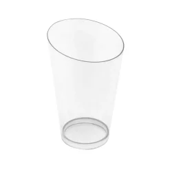 25 VERRINES BISEAU RÉUTILISABLES 7.5CL TRANSPARENT