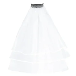 VOILE MARIÉE BLANC PEIGNE CHEVEUX EVJF FEMME