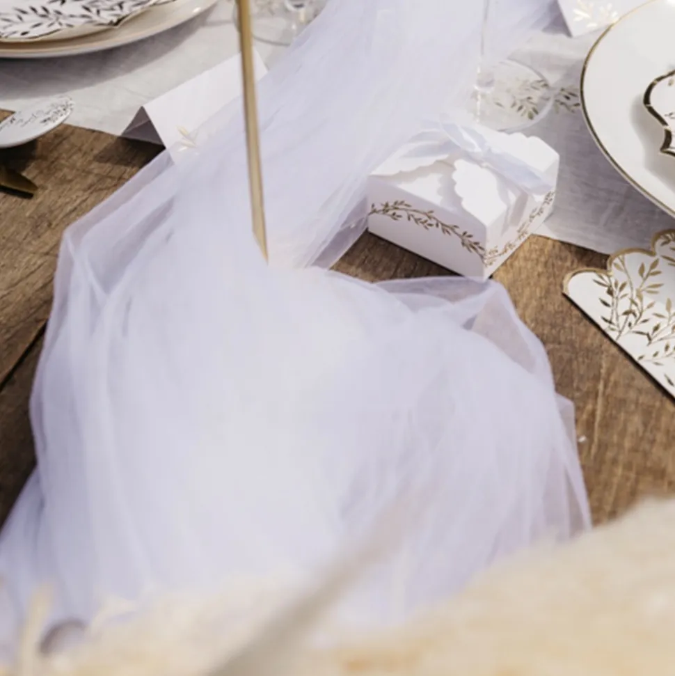 VOILE TISSU ARCHE DE CÉRÉMONIE 1.6X4M BLANC