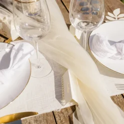 VOILE TISSU ARCHE DE CÉRÉMONIE 1.6X4M CRÈME