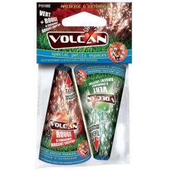 2 VOLCANS ROUGE VERT CRÉPITANTS - F2